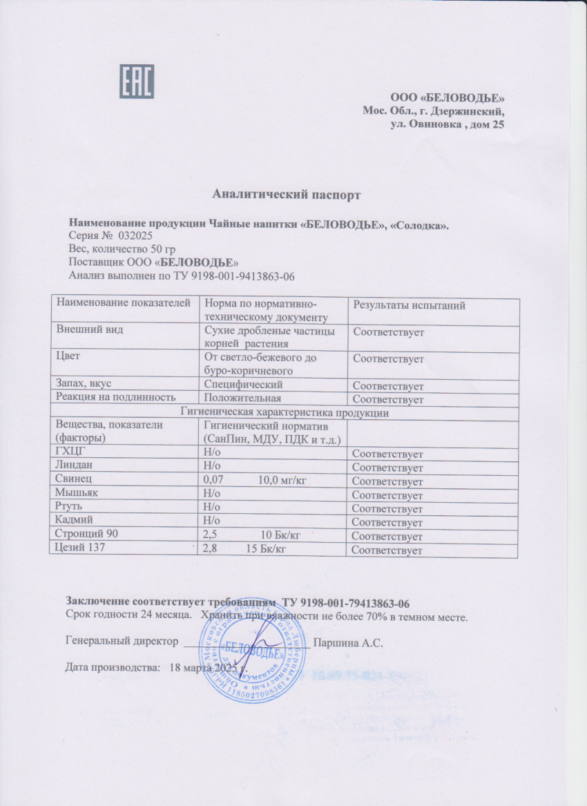 Паспорт №032025